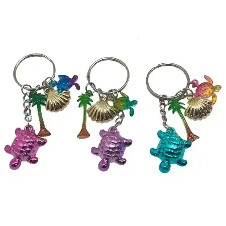 Electroplated K/C - Turtle, Palm Tree KK T-2417