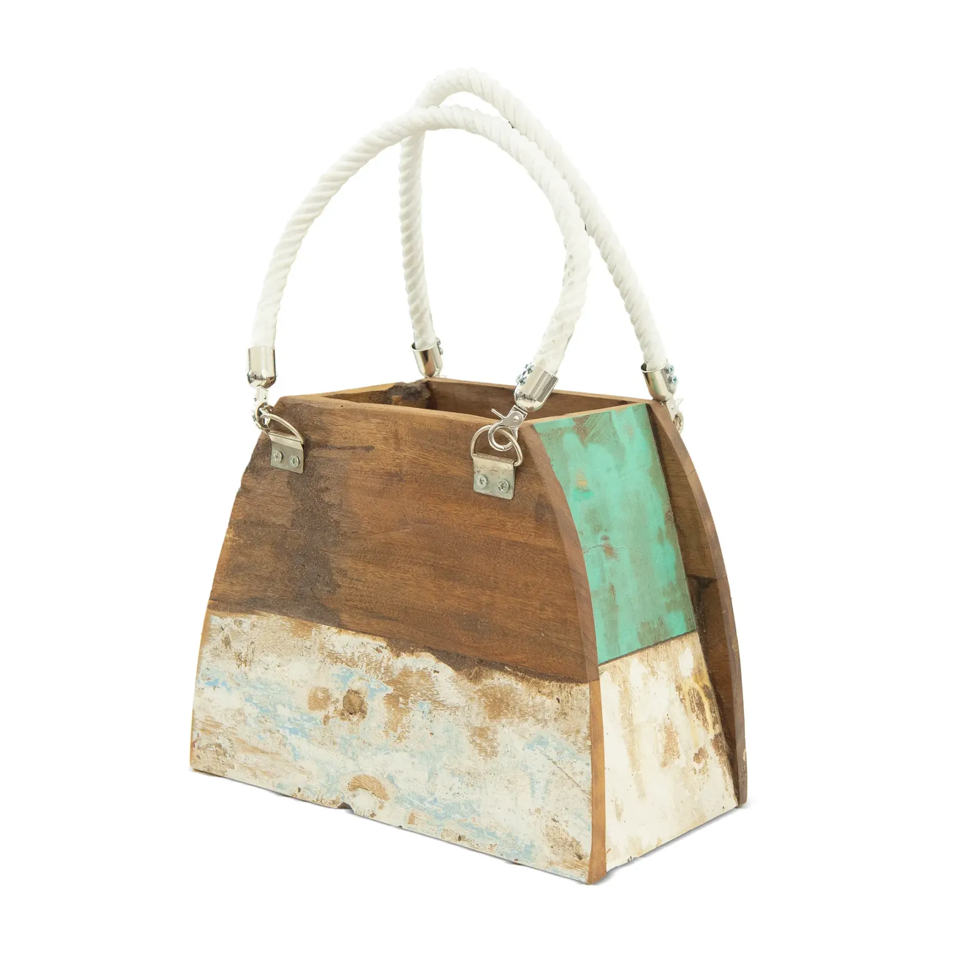 Flower Bag Pyramid Med - Boat Wood TI B303