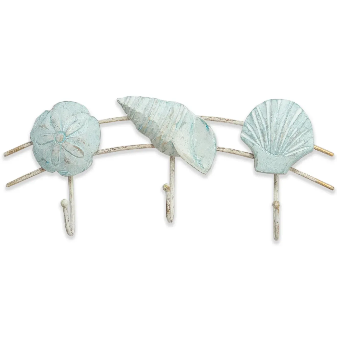 Aqua Shells Triple Hooks