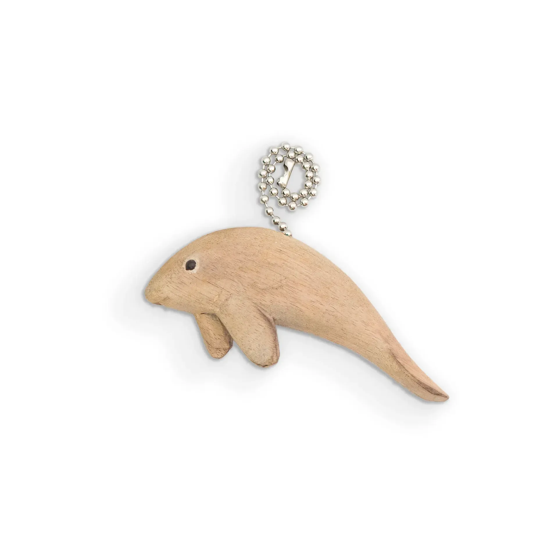 Carved wooden Manatee shaped Fan Pull with Chain