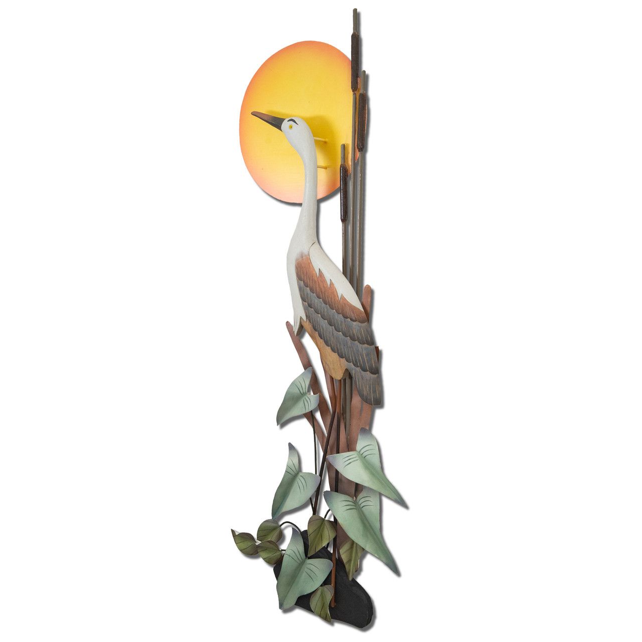 Vertical Heron Head Up W/Moon
