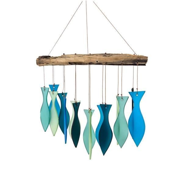 Aqua Fish Glass Chime