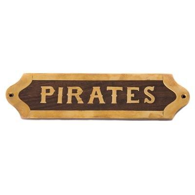 Wood & Brass Pirates Plaque