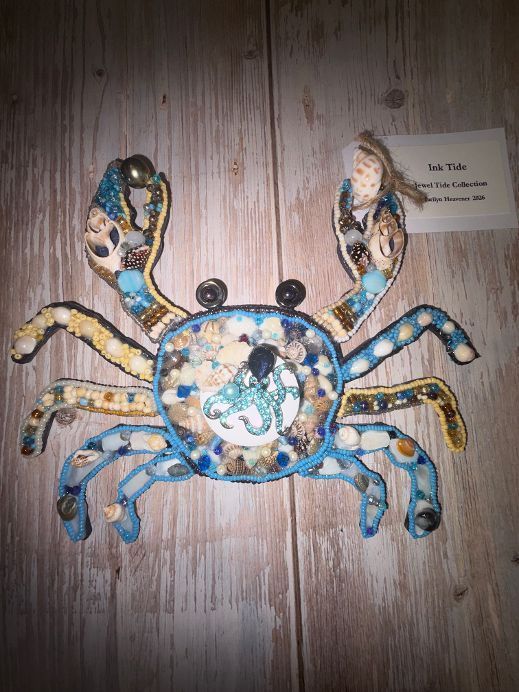 MLH Ink Tide Crab Wall Decor by Local Artist Marilyn Heavener