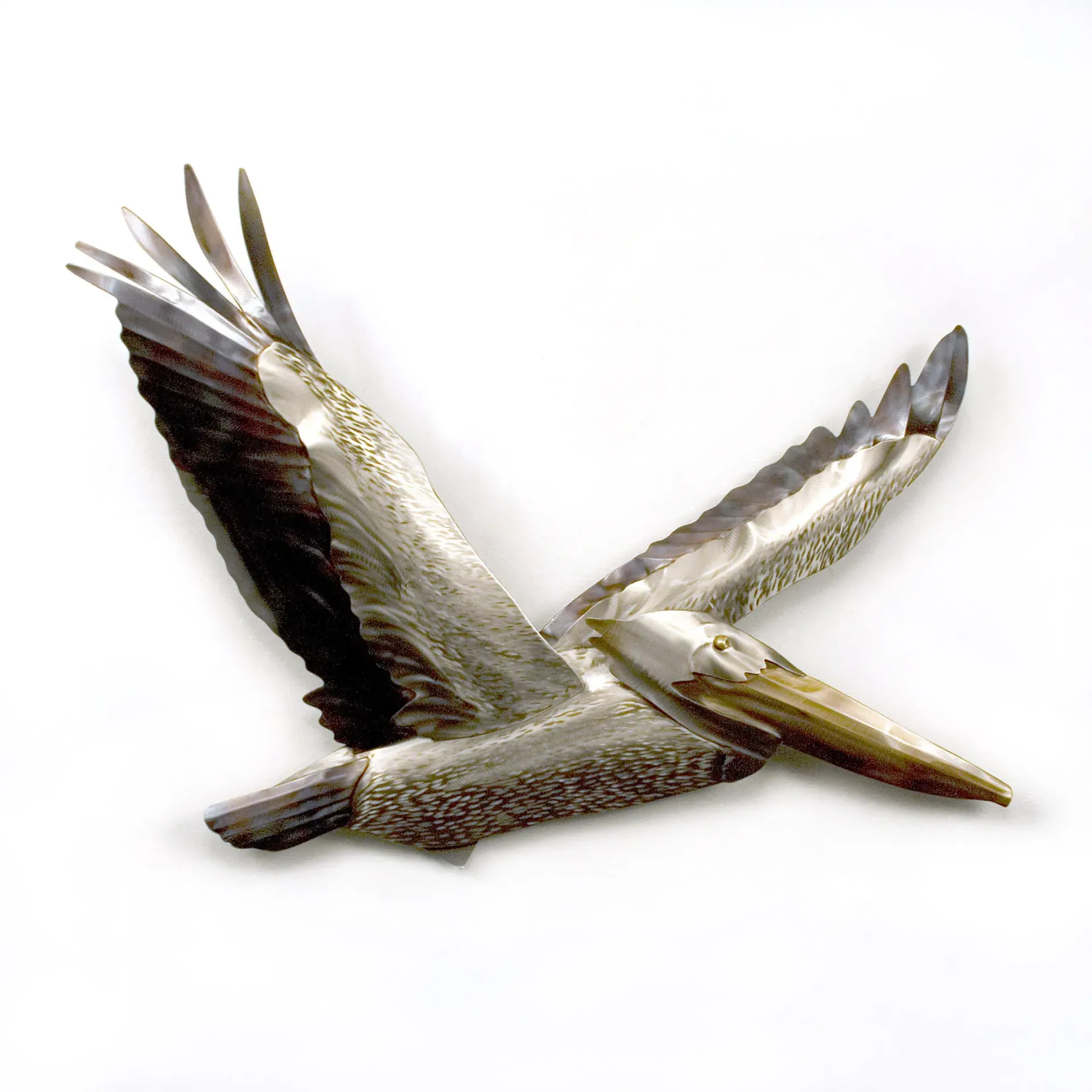 Pelican Flying Stainless Steel Wall Decor