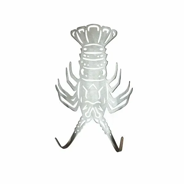 Stainless Steel lobster-shaped decorative hook with curved claws