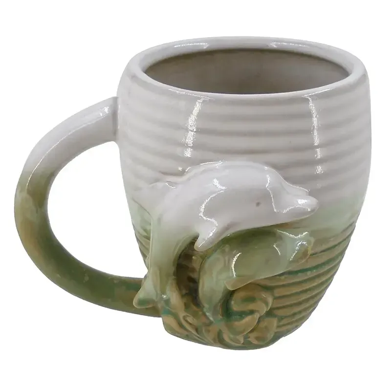Green Dolphin 3D Stoneware Mug 11.8oz CBHC 69798ND