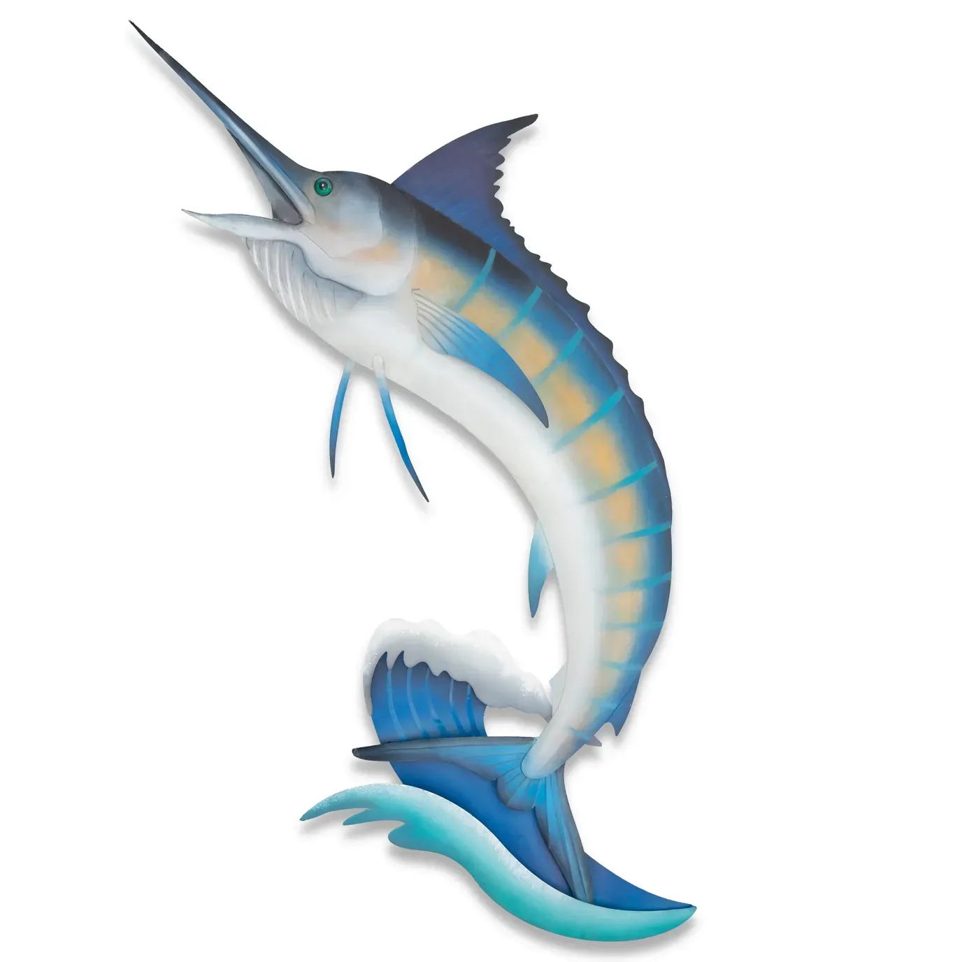 Marlin Leaping Patio Safe Metal Wall Art