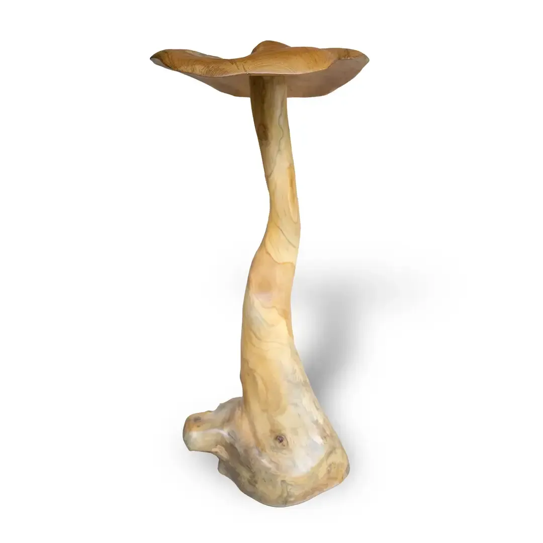 Mushroom Decoration Teak Natural (80 Cm)