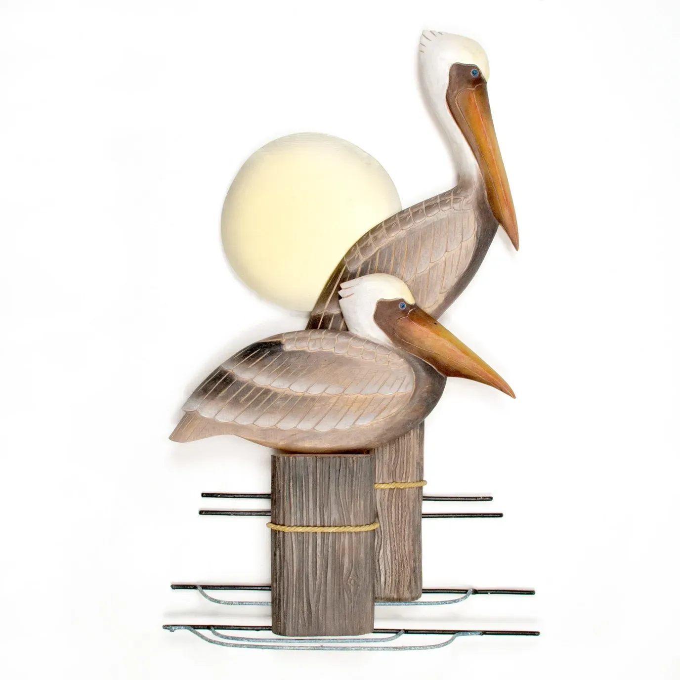 Pelican Pair Wood/Metal Wall Art