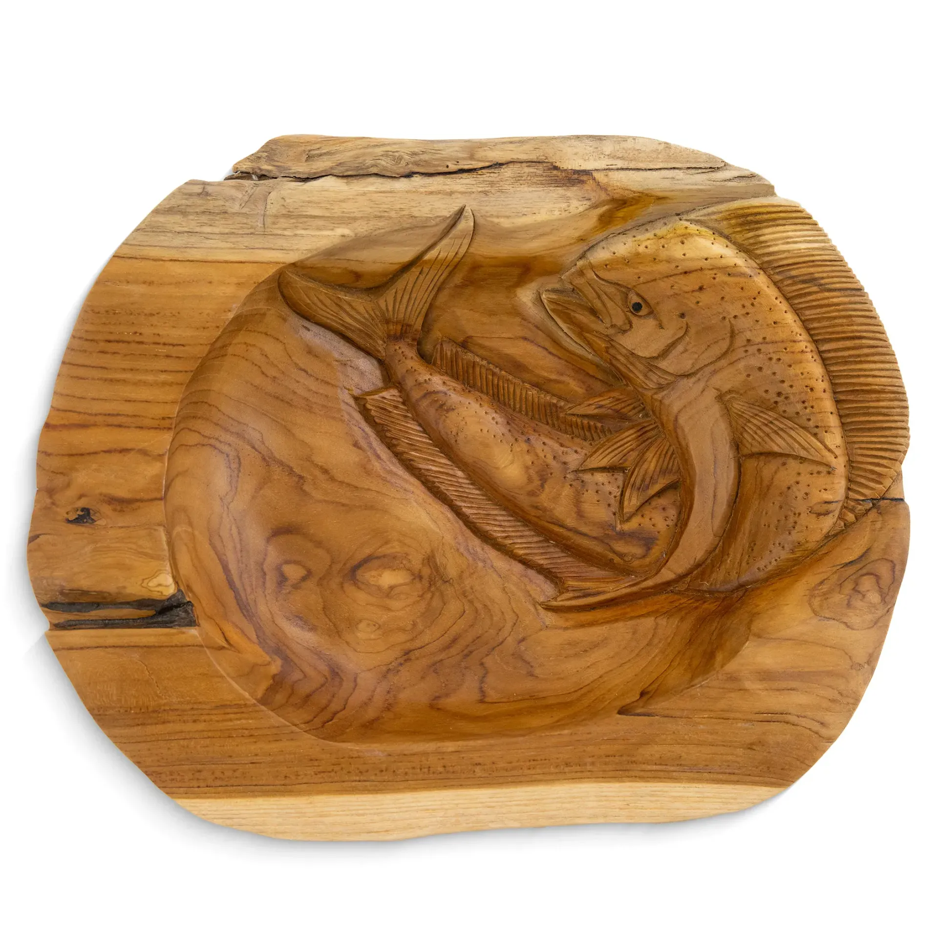 Mahi-Mahi Teak Bowl - 40cm Round