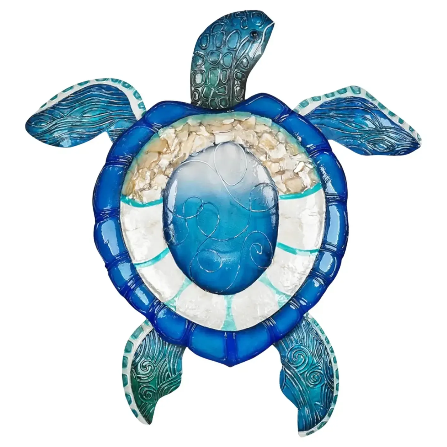 Turtle Capiz Blue Wall Decor KK BWC-5T