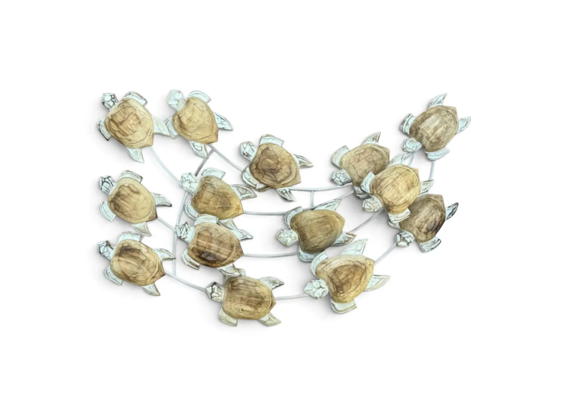 HALF MOON SHAPE WHITEWASH TURTLE 27-1/2