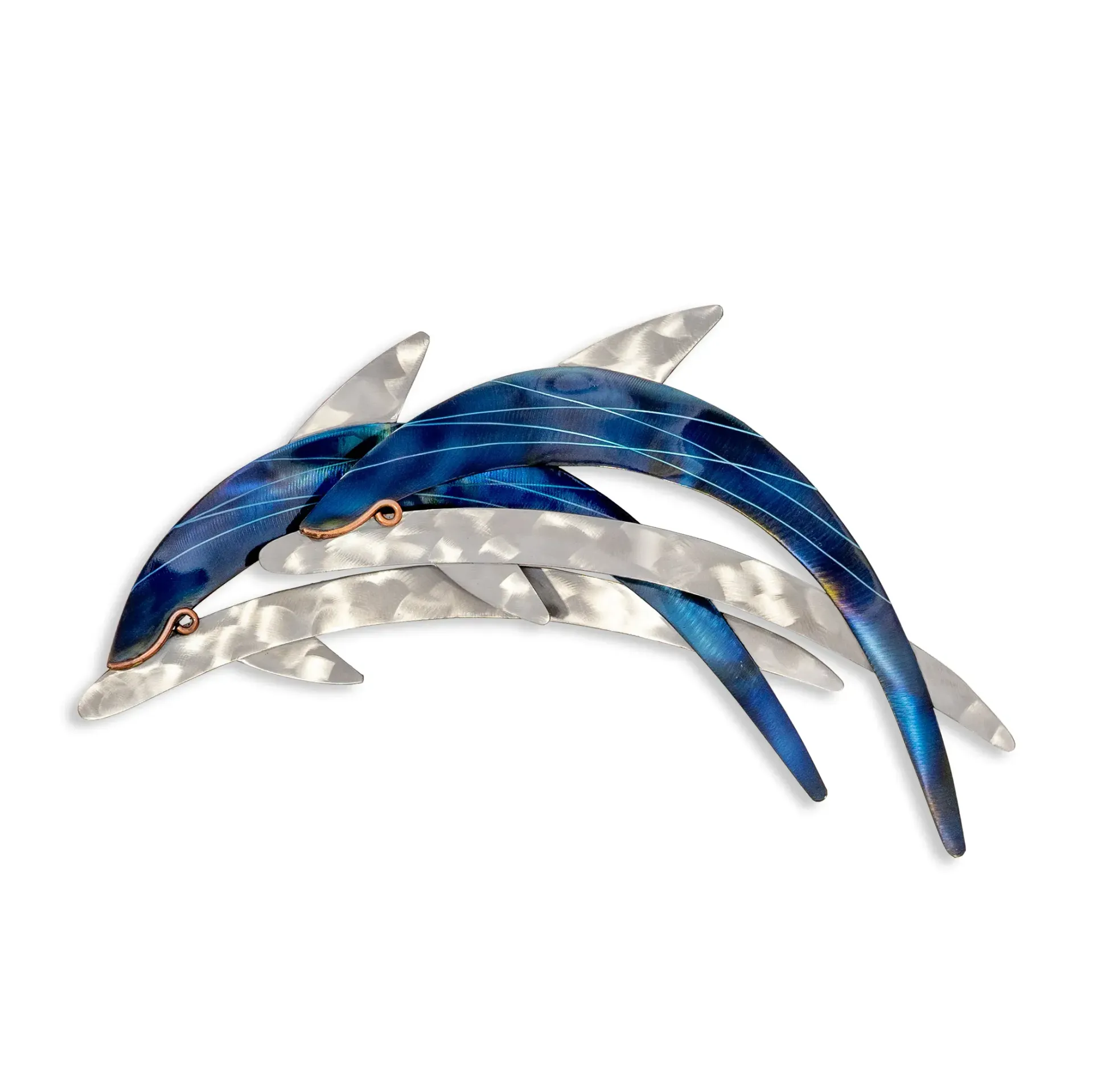Dolphin Pair Stainless Steel Wall Art