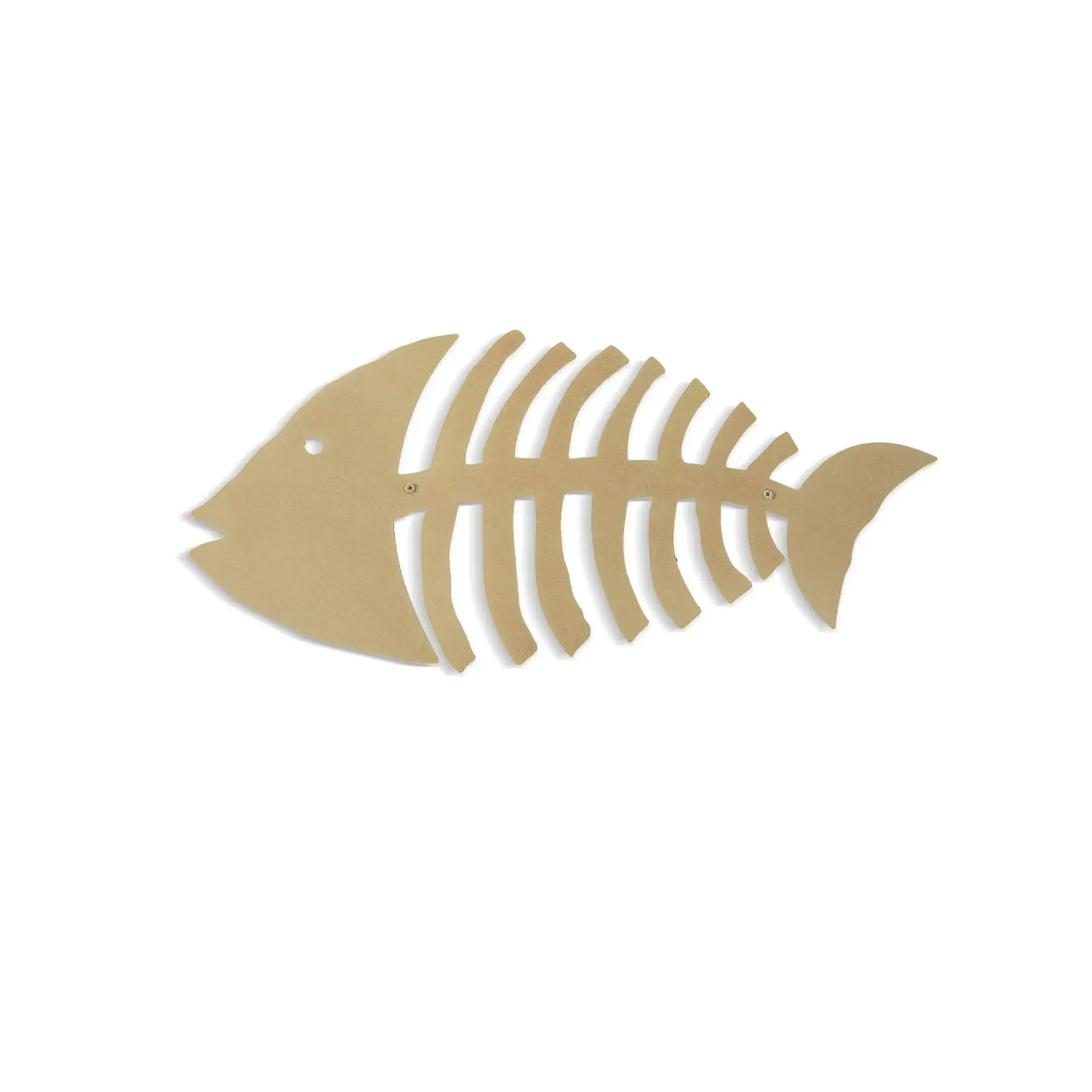 Bone Fish Sand Color Metal Wall Art