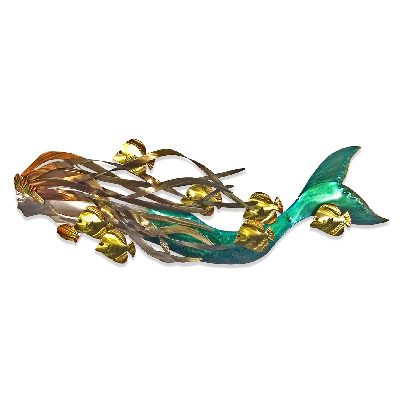 Mermaid w/ Friends Metal Wall Art