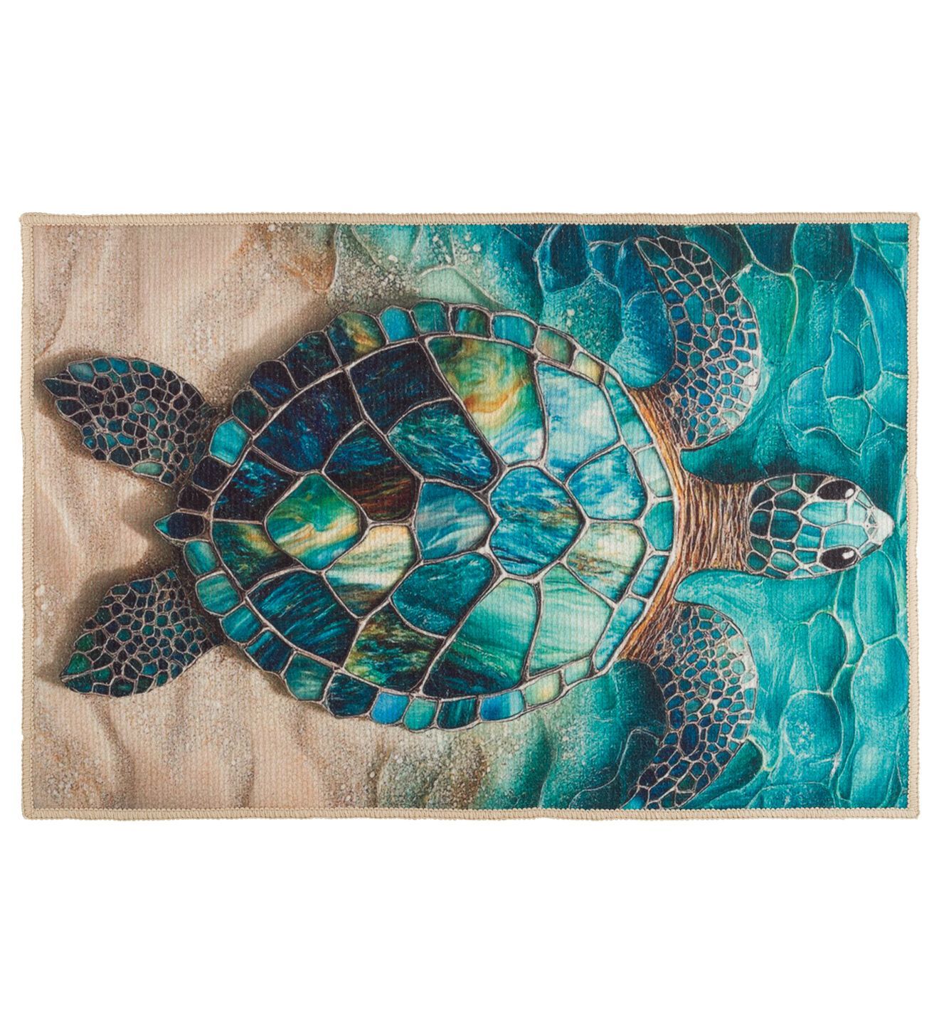 Sea Glass Turtle - Area Rug 24x36