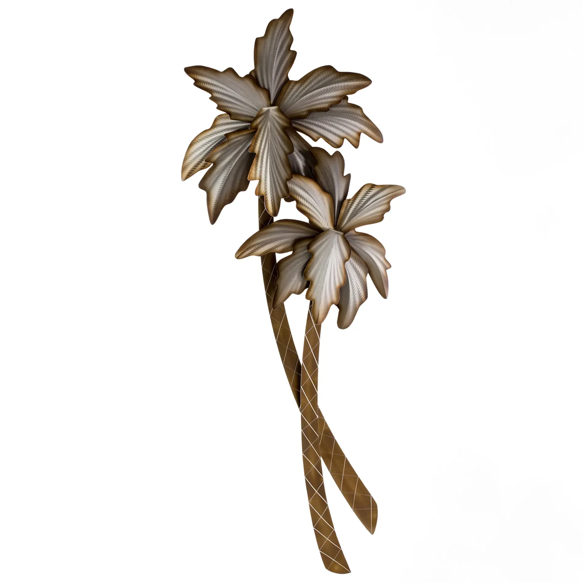 Palm Trees Face Right Metal Wall Art
