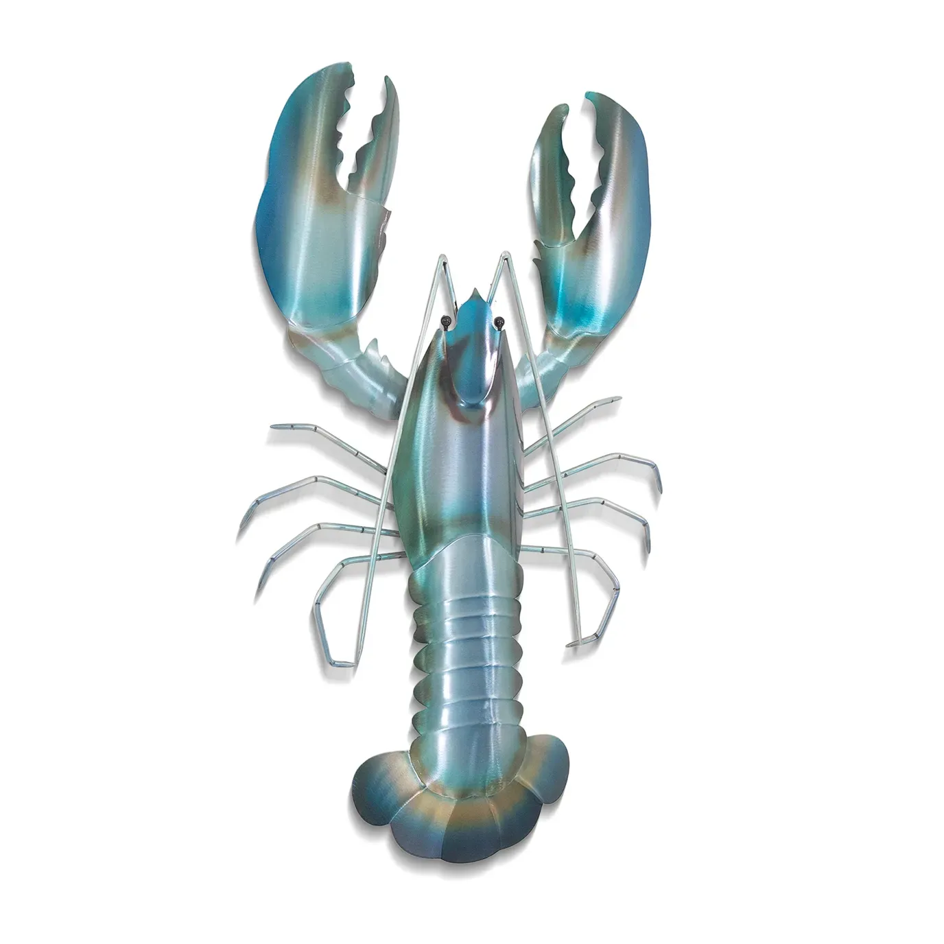 Lobster Blue Stainless Steel Metal Wall Art