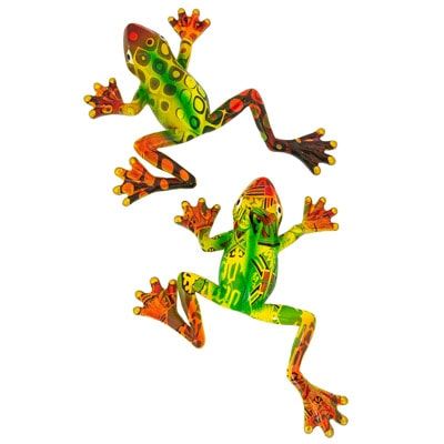 Assorted Colorful Patterned Frog Figurine 7