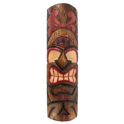 Carved Tiki Mask w/Closed Mouth GI M-1335