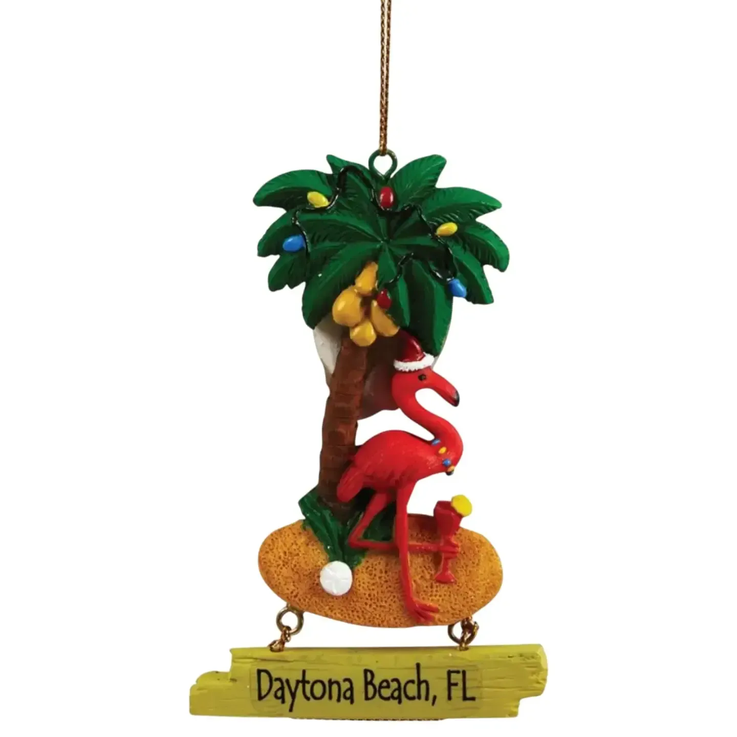 Palm Tree Flamingo Ornament KK C-1034