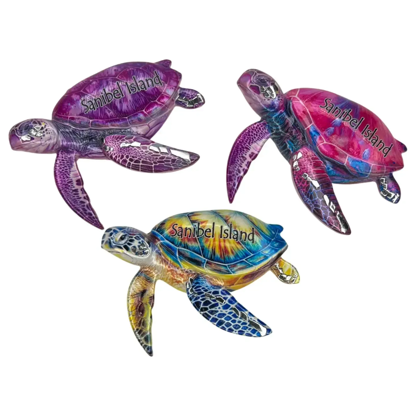 Silver Trimmed Turtle Magnet KK C-2520-TUR