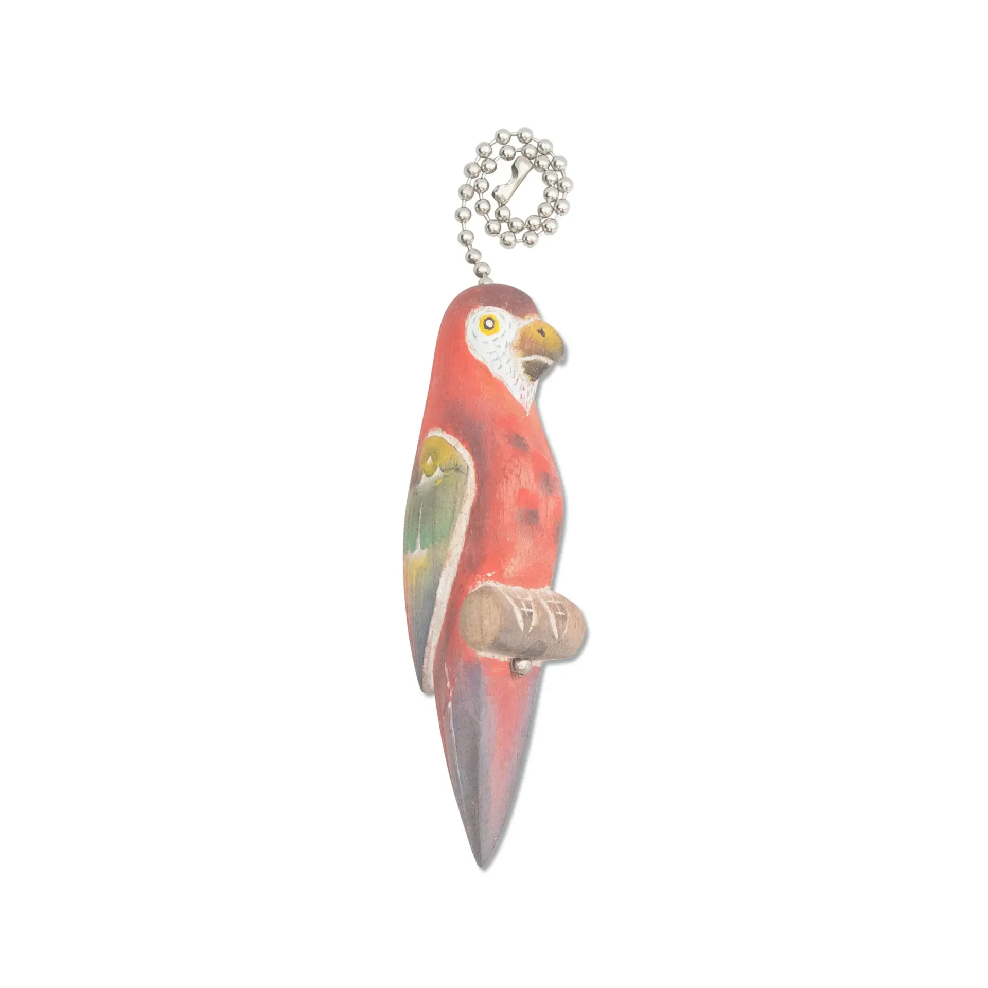 Red Parrot Fan Pull