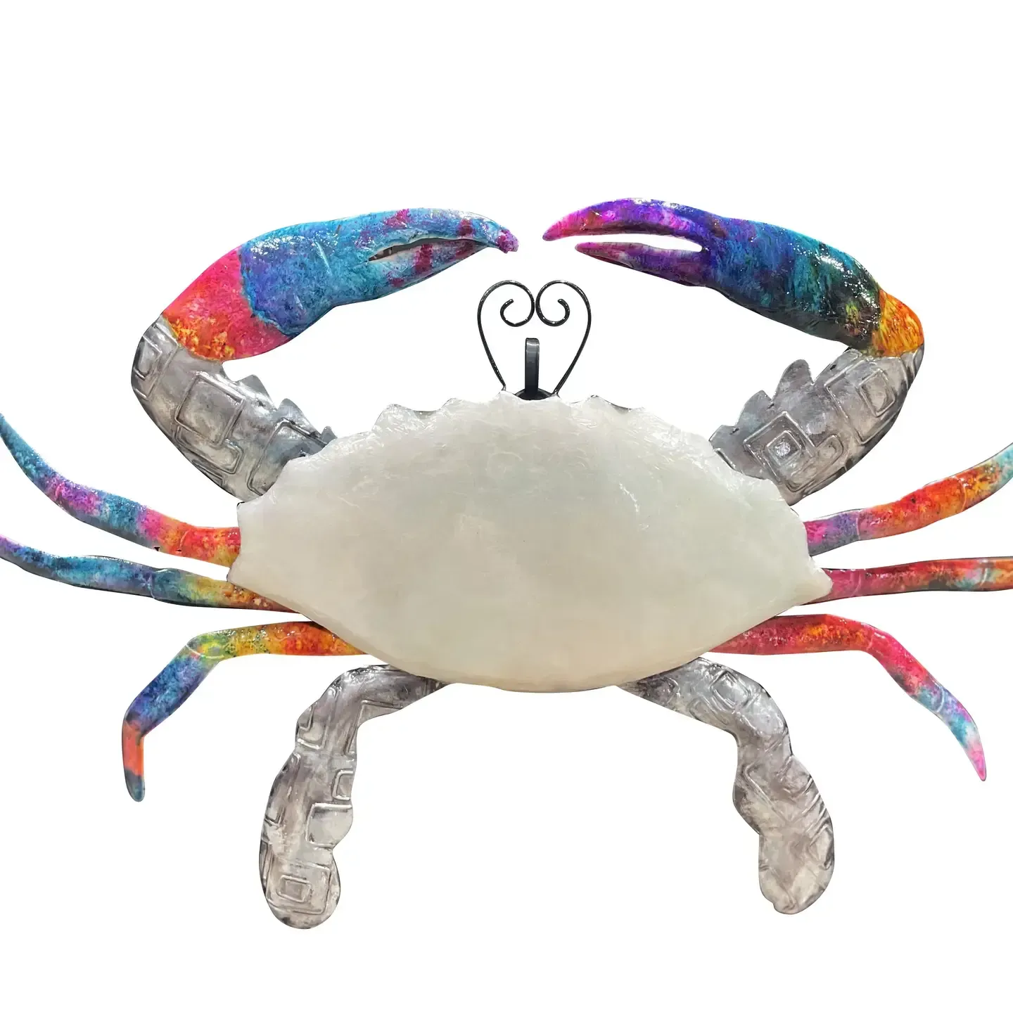 Multi White Elegance Crab Metal Wall Art KK MWE-10C