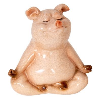 Meditating Pig Figurine GI WW-456