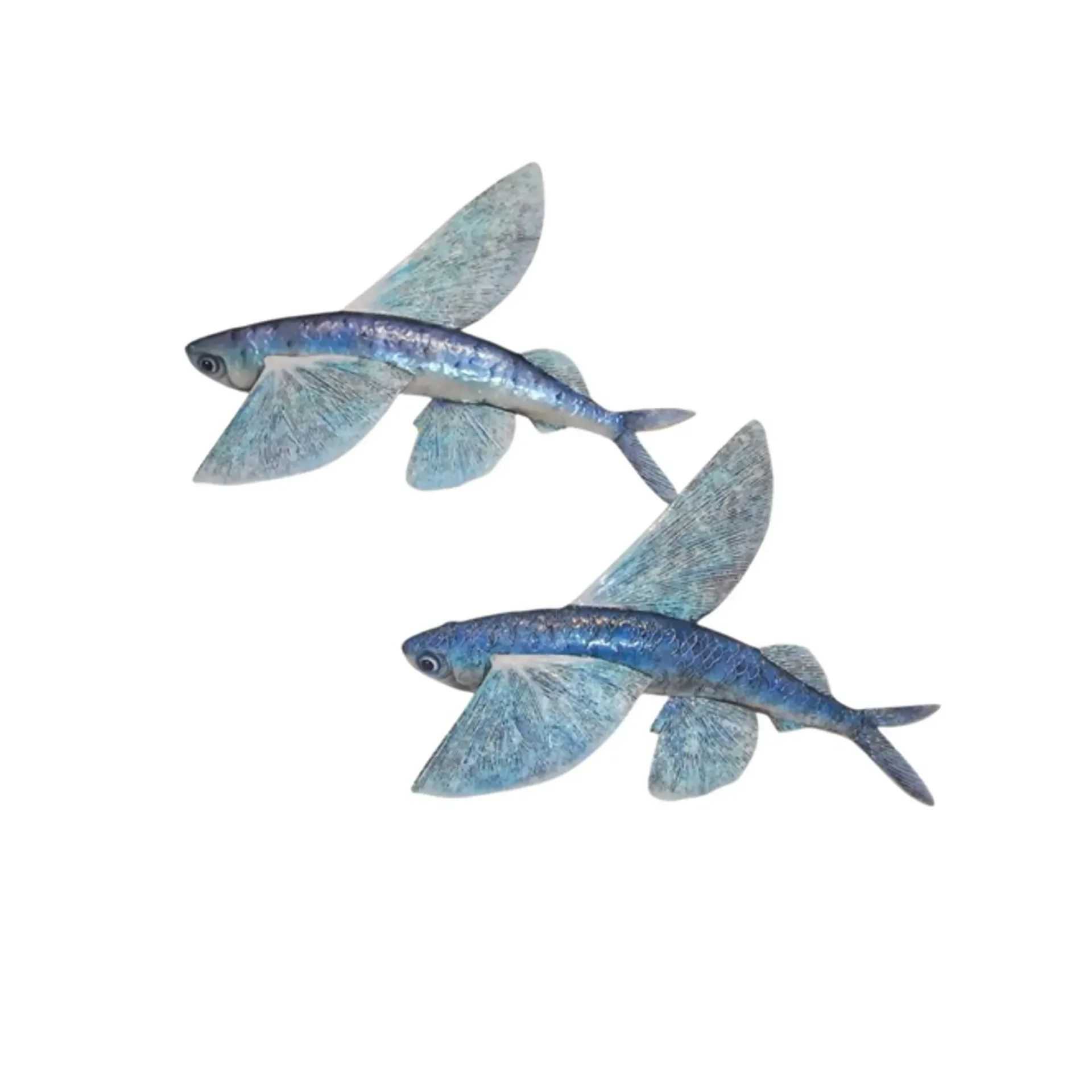 Capiz Flying Fish Pair Metal WD