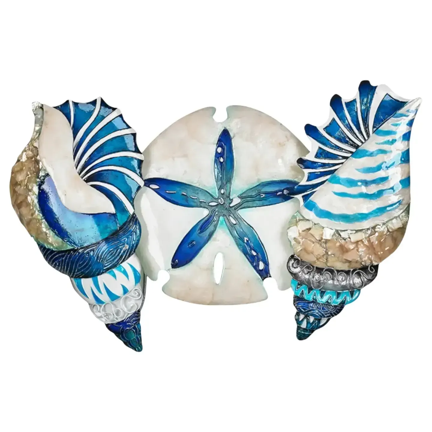 Shells Capiz Blue Wall Art KK BWC-1SD