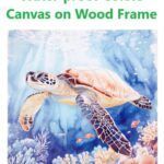 Assortment Of Two Turtle Water-Proof Color Canvas Wall Art 15 3/4