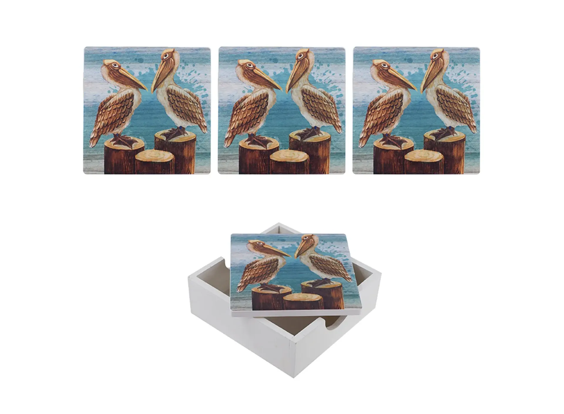 Pelican 4 Piece Coaster Set CBHC 72961