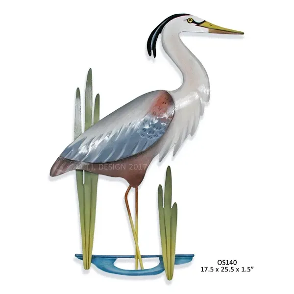 Heron Head Up Lanai Safe Metal Wall Art