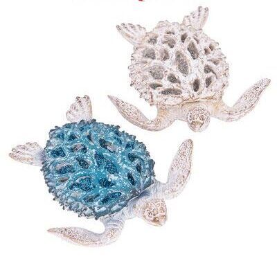 Assorted Coral Look Sea Turtle w/Glitter 4 1/4