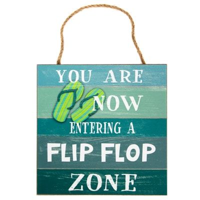 Flip Flop Zone Sign GI W-9456