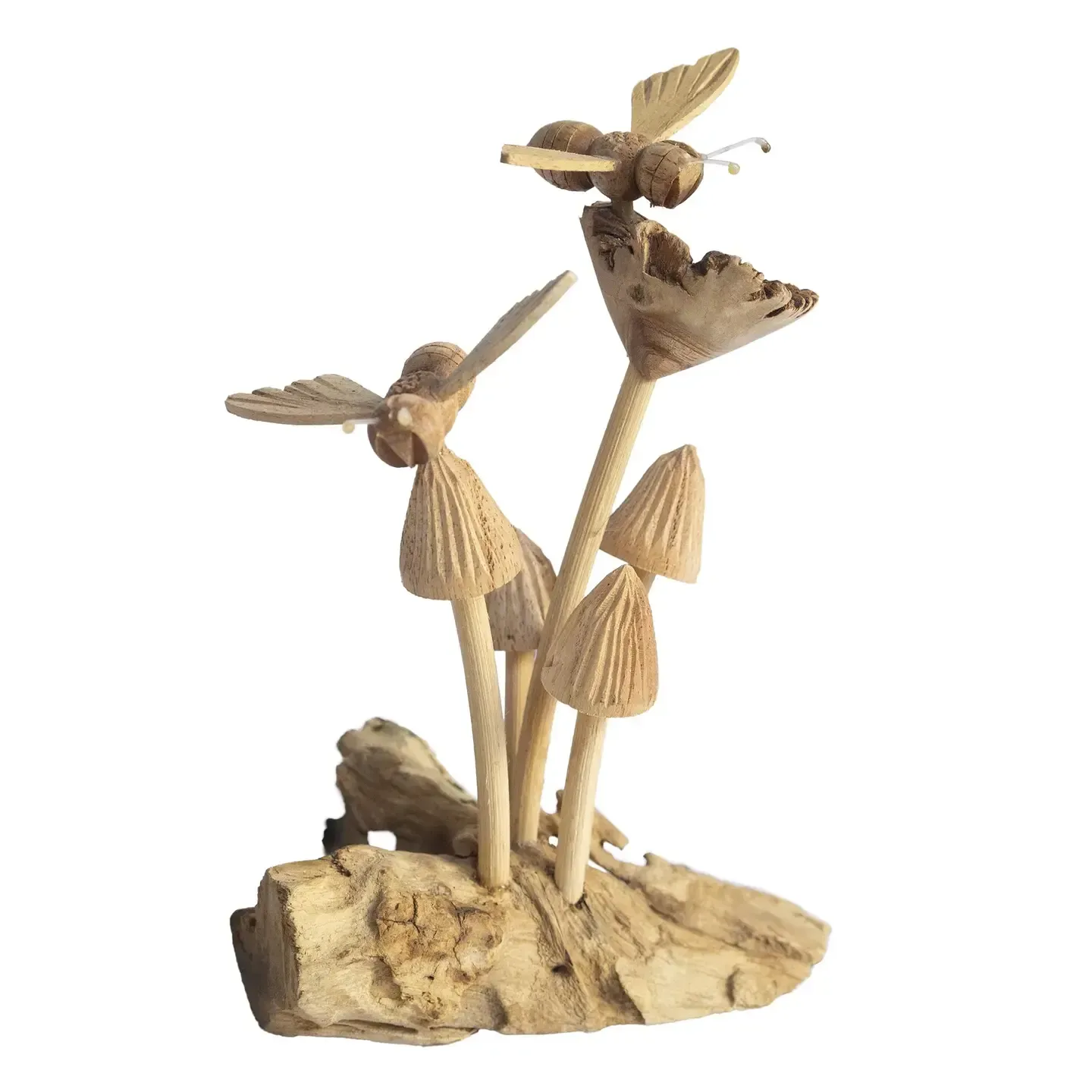 Mushroom Mini Garden w/Bumble Bees Tabletop