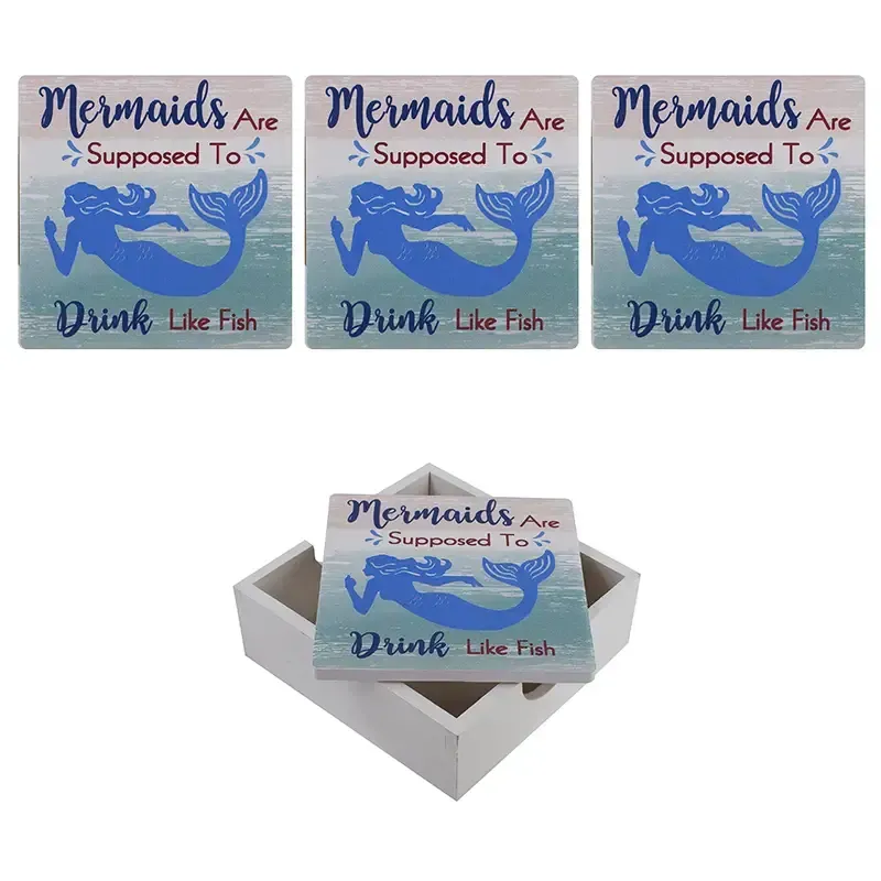 Mermaids 4 Piece Coaster Set CBHC 72960
