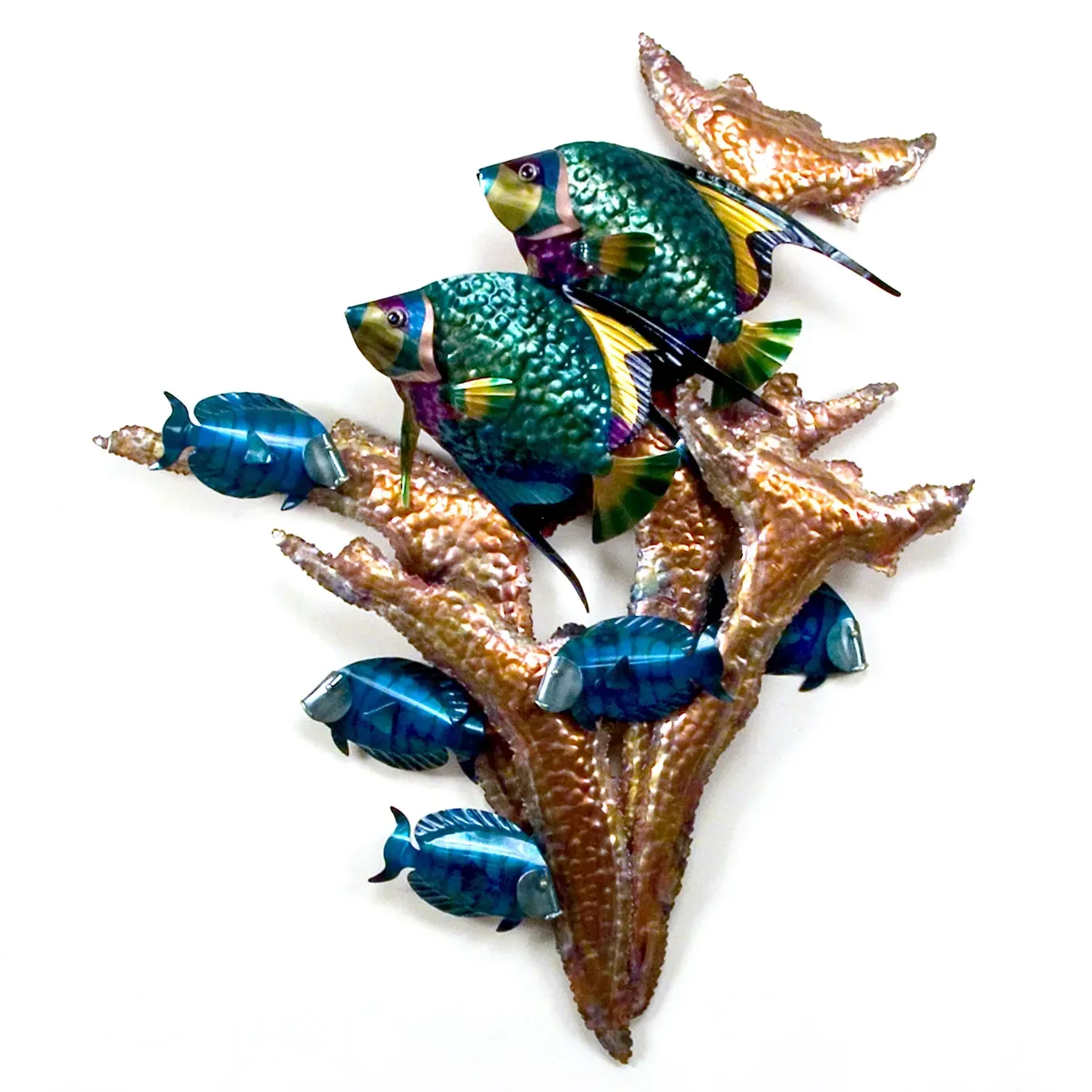 Angelfish Reef Stainless Steel Metal Wall Art