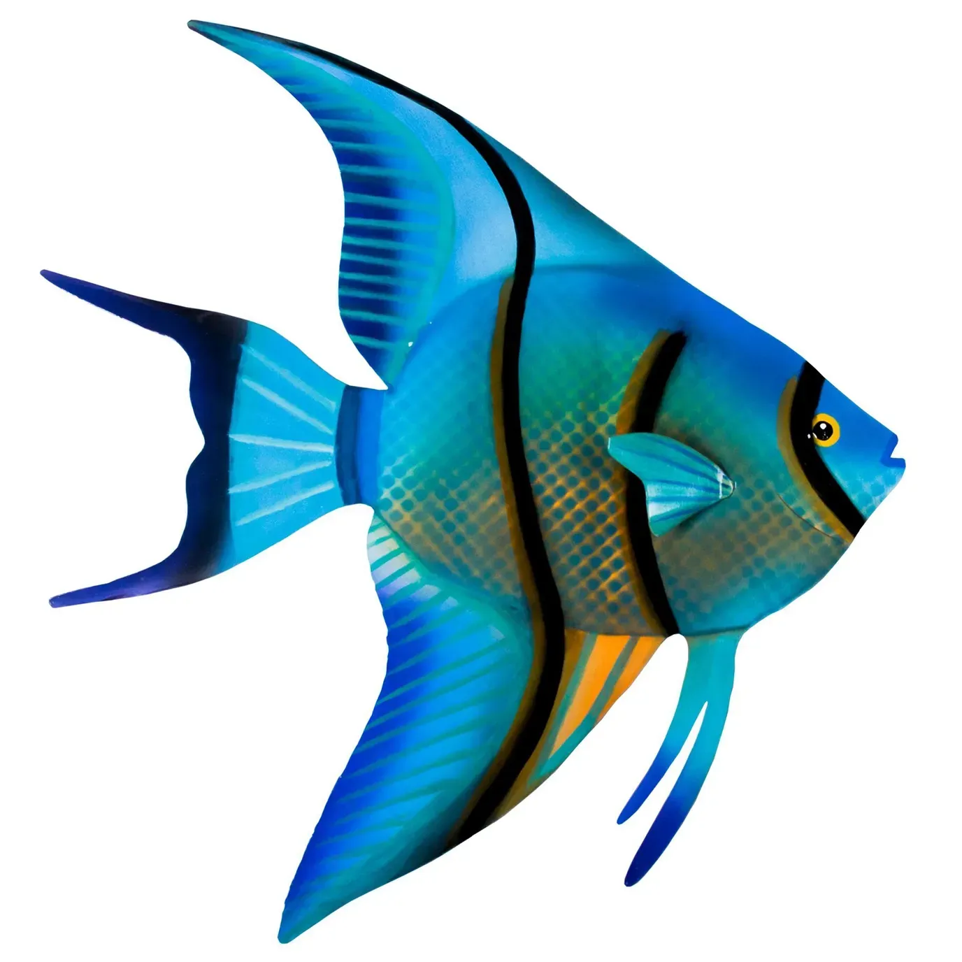 Angelfish Face Right Lanai Safe Metal Wall Art TI OS144