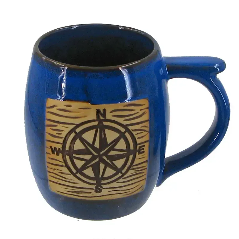 Compass Blue Glazed Stoneware Mug CBHC 71154ND