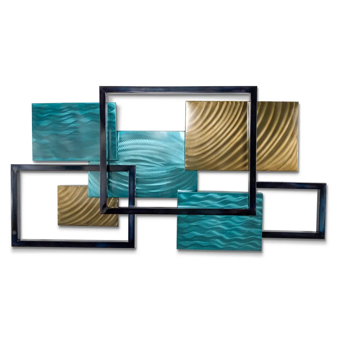 Framed Array Coastal Stainless Steel Wall Art