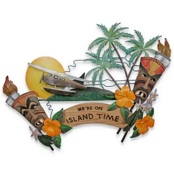 On Island Time Metal/Wood Wall Art
