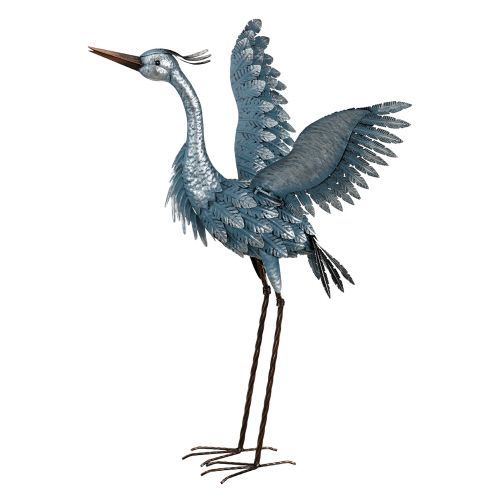 Metallic Blue Heron Wings Up 29