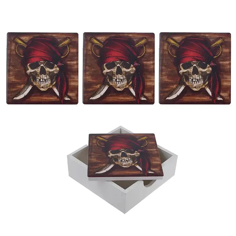 Pirate 4 Piece Coaster Set CBHC 72949