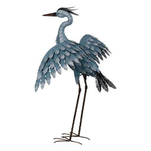Metallic Blue Heron Wings Out 27