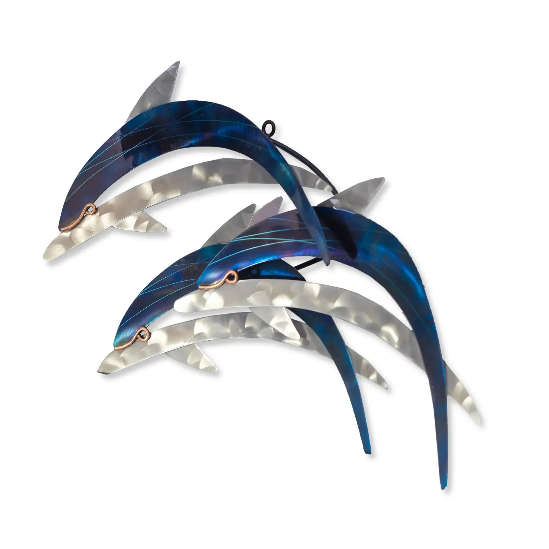 Dolphins School (3) Stainless Steel Metal Wall Art