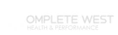 Complete West logo with text "COMPLETE WEST" and "HEALTH & PERFORMANCE."