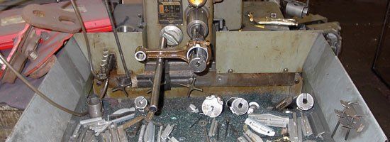 Connecting rods, pistons and pins